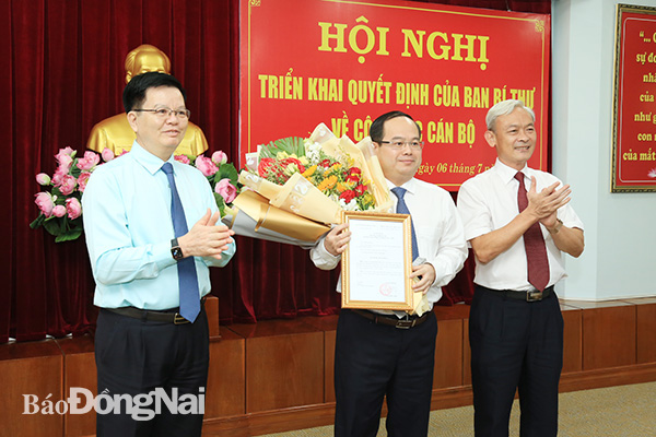 Phó trưởng Ban Tổ chức trung ương giữ chức Phó Bí thư Tỉnh ủy Đồng Nai