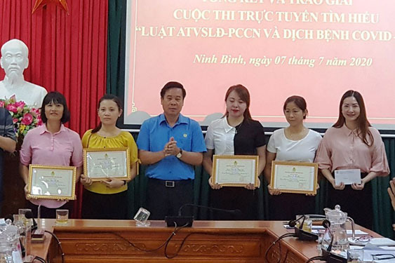 Ninh B&igrave;nh: N&acirc;ng kiến thức an to&agrave;n lao động trong CNVC-LĐ - Ảnh 1.