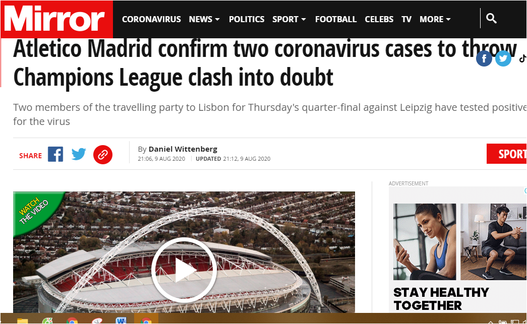 Atletico Madrid nhận hung tin trước v&ograve;ng tứ kết Champions League - Ảnh 1.