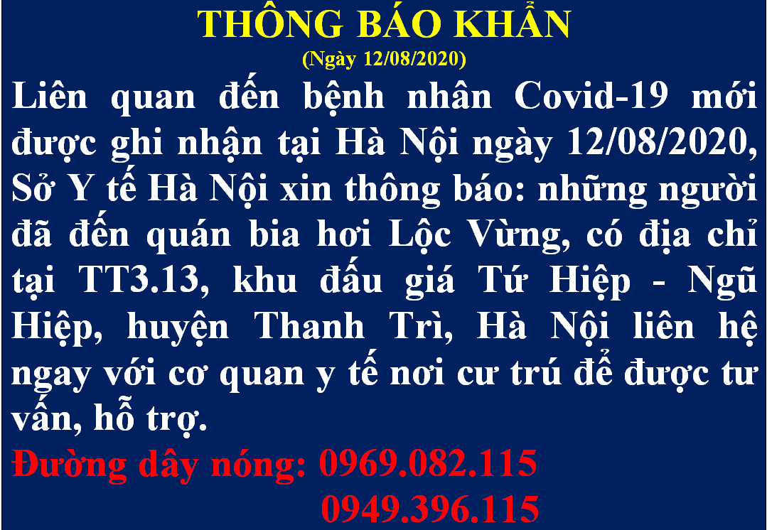 H&agrave; Nội th&ocirc;ng b&aacute;o khẩn t&igrave;m người đến qu&aacute;n bia hơi Lộc Vừng - Ảnh 1.