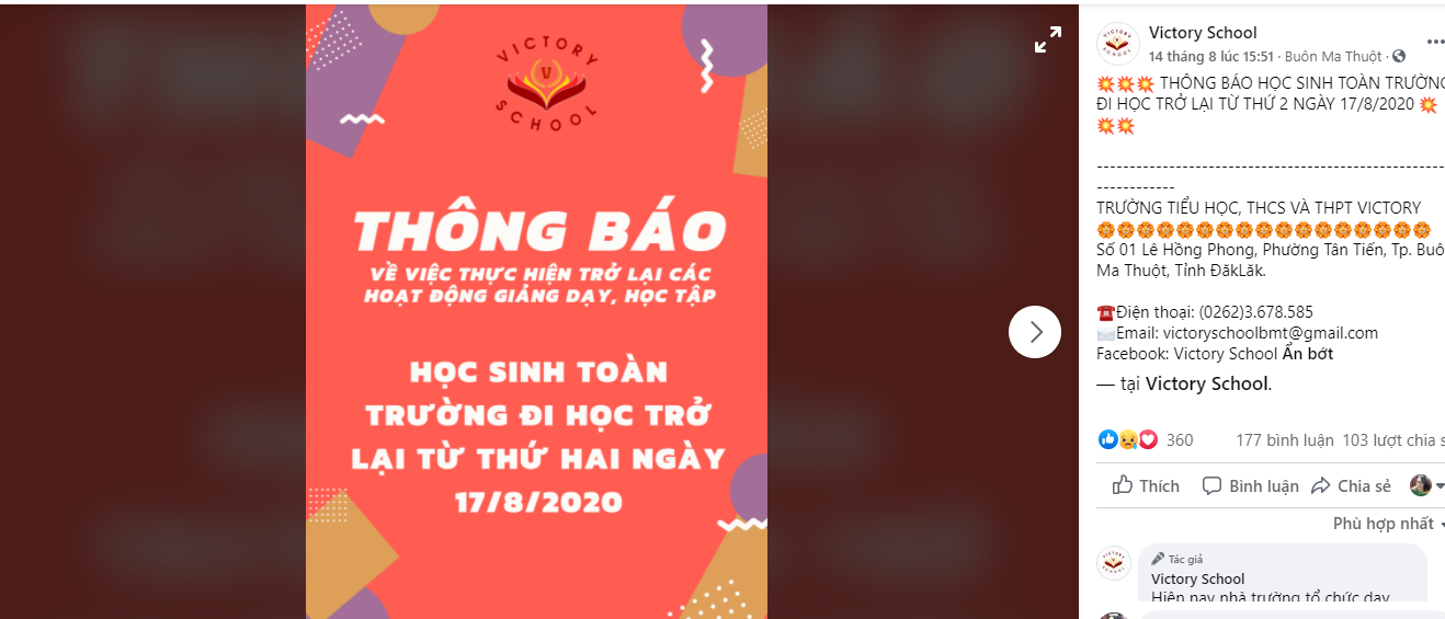 Thông báo học giữa mùa dịch bệnh Covid-19, phụ huynh lo lắng