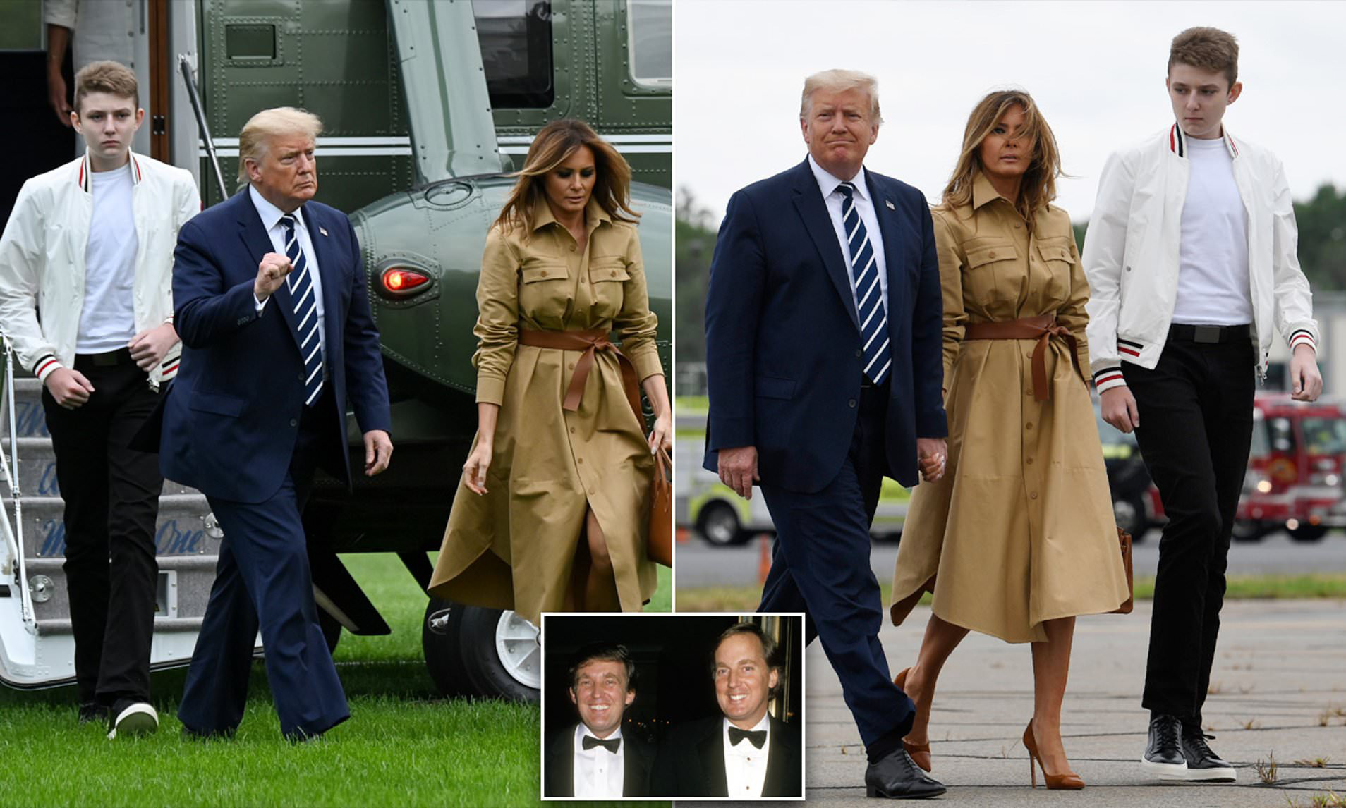 Tổng thống Trump “lu mờ” khi đi cạnh quý tử Barron