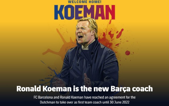 HLV Ronald Koeman ch&iacute;nh thức dẫn dắt Barcelona, l&agrave;m thầy Messi - Ảnh 1.