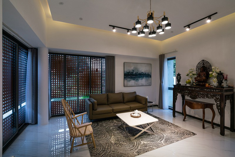 Biệt thự 1 tầng c&oacute; hồ bơi xanh m&aacute;t - Ảnh 3.