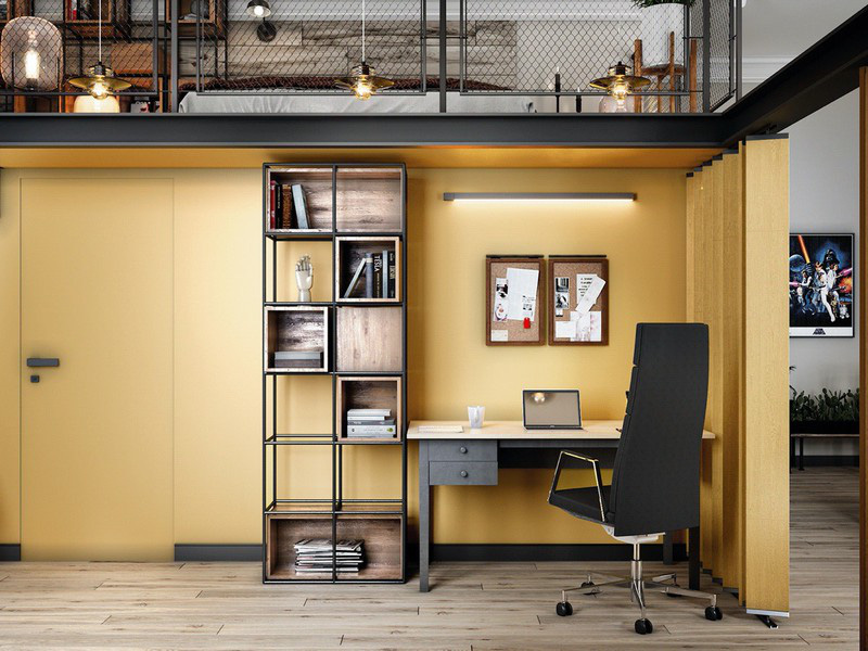 Nhờ c&oacute; g&aacute;c lửng, căn hộ 70m2 trở n&ecirc;n rộng v&agrave; tho&aacute;ng thấy r&otilde; - Ảnh 6.