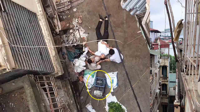 Đang đi bộ, bất ngờ bị xe rùa từ tầng 5 rơi trúng người