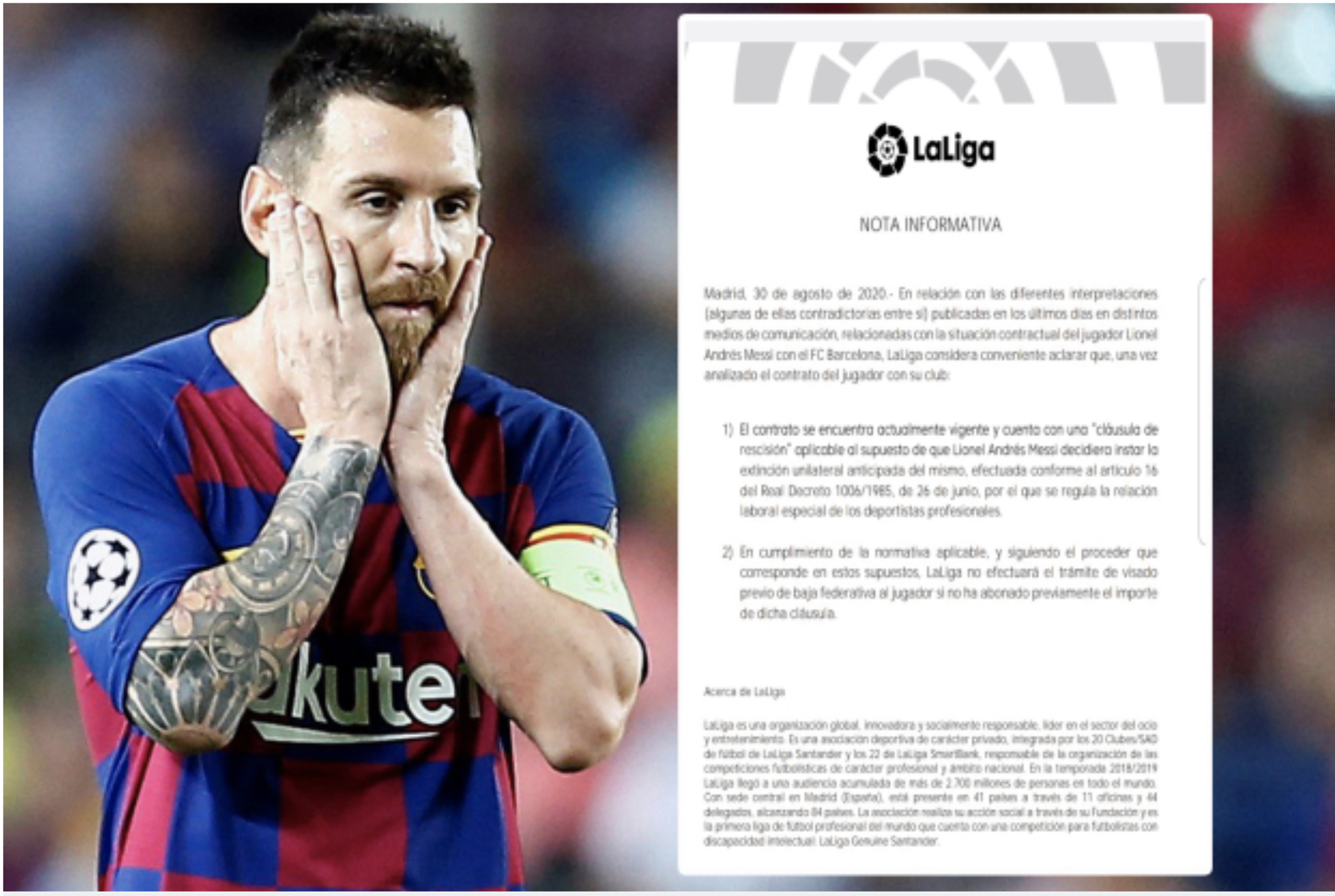 La Liga tổng công kích, Lionel Messi khó tự do rời bỏ Barcelona