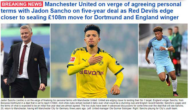 Chốt giá Jadon Sancho, Man United tung "bom tấn" rung chuyển nước Anh