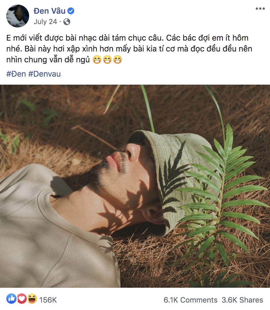 Im ắng hơn nửa năm, Đen Vâu trở lại với ca khúc có tên lạ tai - Ảnh 1.