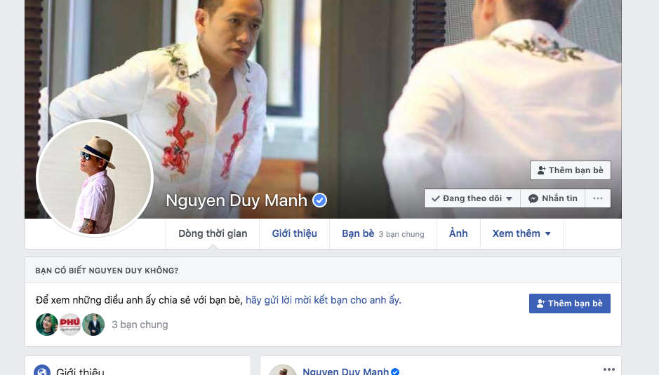 Ca sĩ Duy Mạnh bị mời làm việc về tài khoản Facebook Nguyen Duy Manh có phát ngôn phản cảm