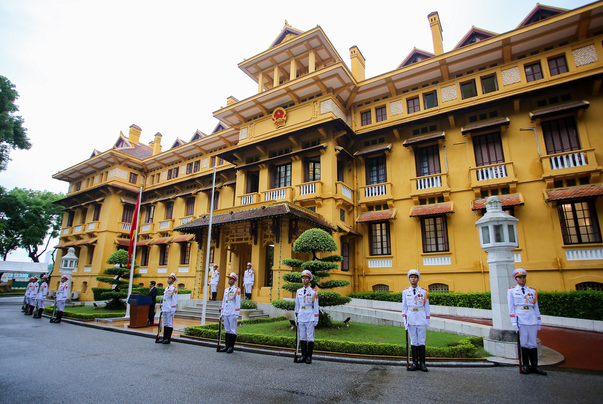 Cận cảnh Lễ thượng cờ ASEAN 2020 tại Hà Nội - Ảnh 3.