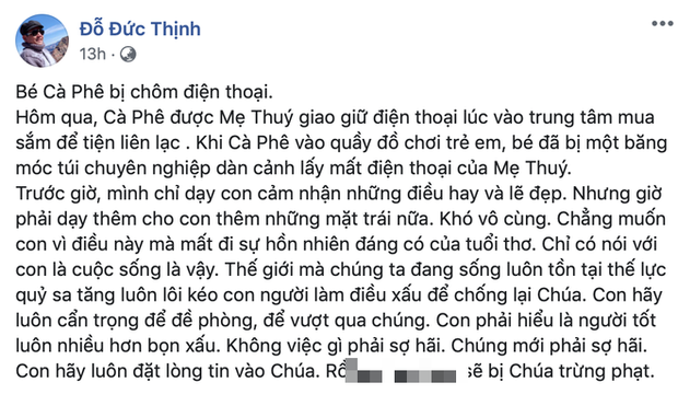 Con trai vợ chồng Thanh Thu&yacute; - Đức Thịnh bị d&agrave;n cảnh cướp điện thoại - Ảnh 2.