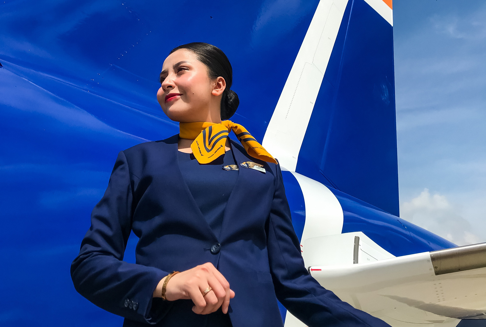 Lần đầu lộ diện màu sơn mới của máy bay và trang phục tiếp viên Pacific Airlines