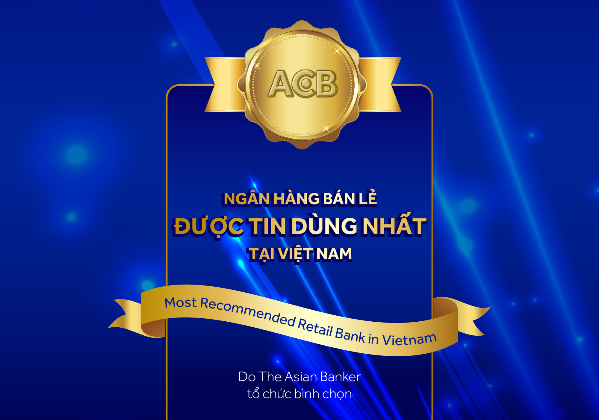 ACB nhận giải Ngân hàng bán lẻ được tin dùng nhất Việt Nam