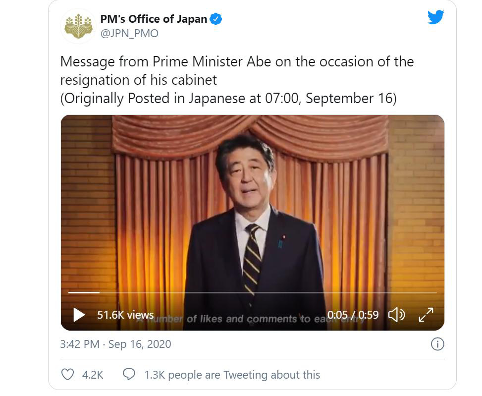 Lời chia tay xúc động ông Abe Shinzo