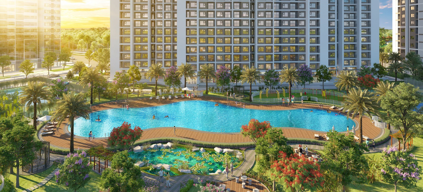 Sống như “nghỉ dưỡng” với bể bơi phong cách resort tại Imperia Smart City - Ảnh 3.