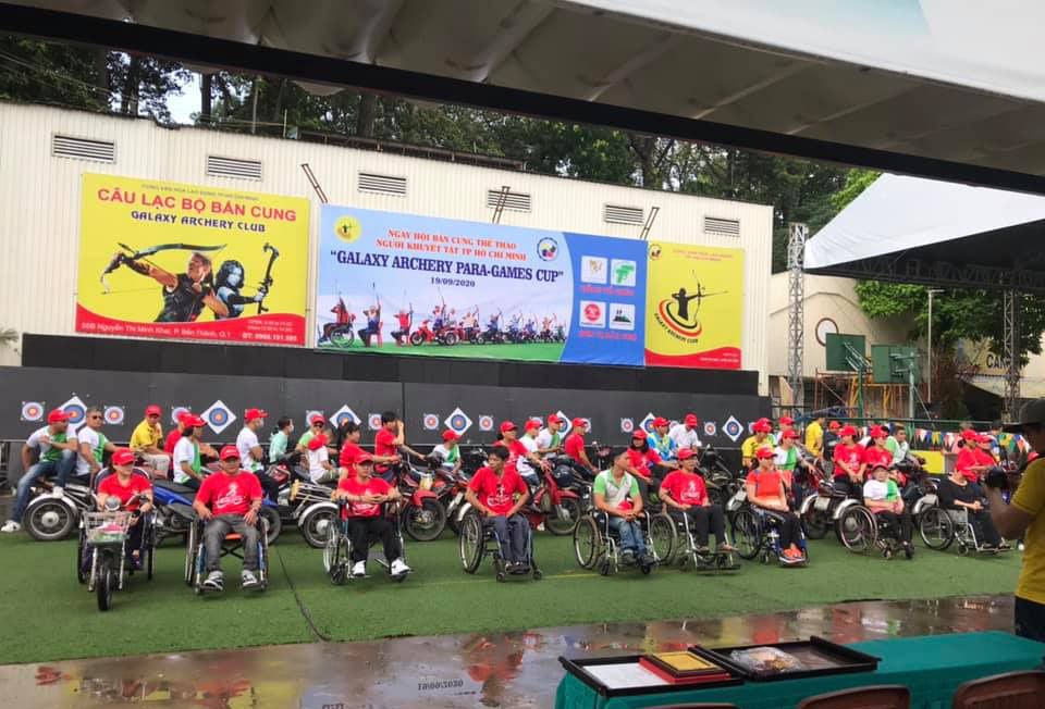 Những h&igrave;nh ảnh Ng&agrave;y hội bắn cung thể thao người khuyết tật - C&uacute;p Galaxy Paragames 2020 - Ảnh 1.