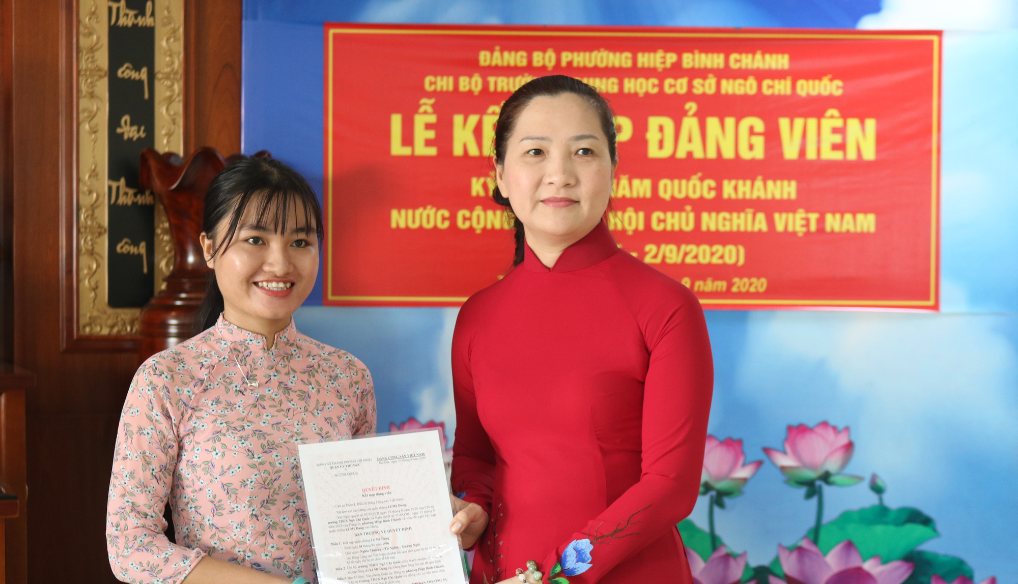 40 cá nhân ở Thủ Đức vinh dự được kết nạp Đảng vào dịp lễ Quốc khánh