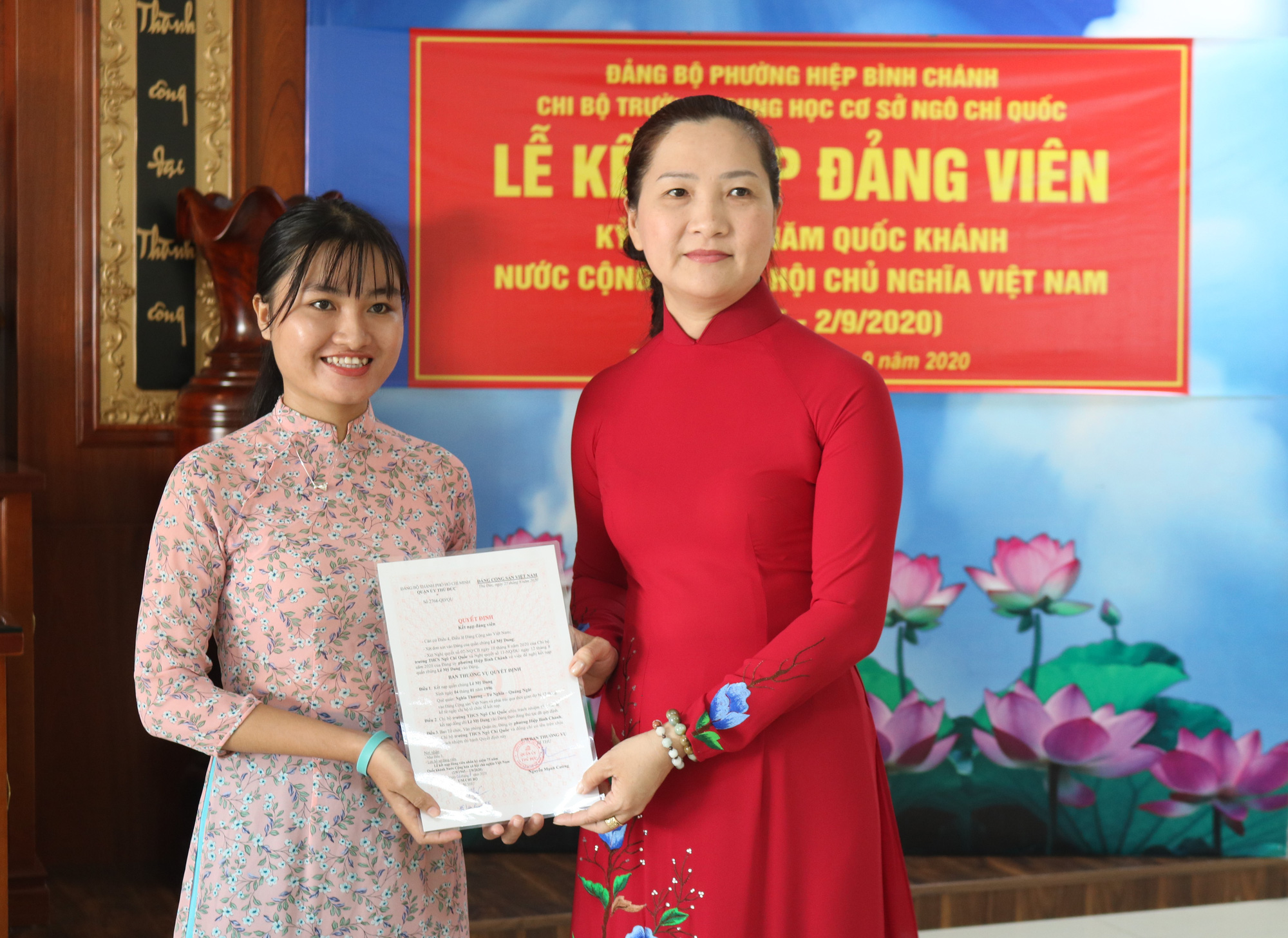40 cá nhân ở Thủ Đức vinh dự được kết nạp Đảng vào dịp lễ Quốc khánh - Ảnh 1.