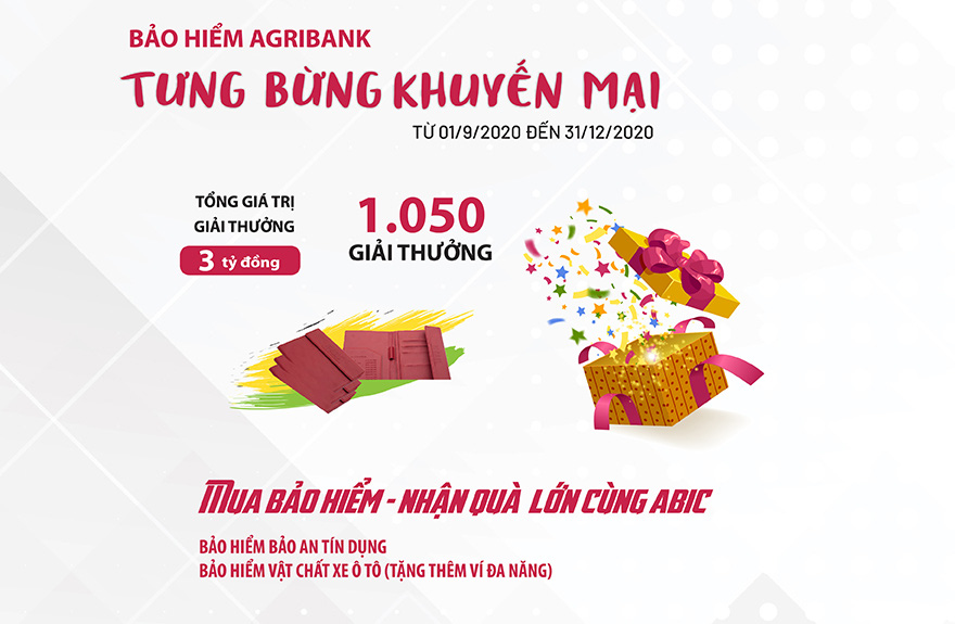 Bảo hiểm Agribank: Tưng bừng chương trình khuyến mại "Mua bảo hiểm - Nhận quà lớn cùng ABIC"