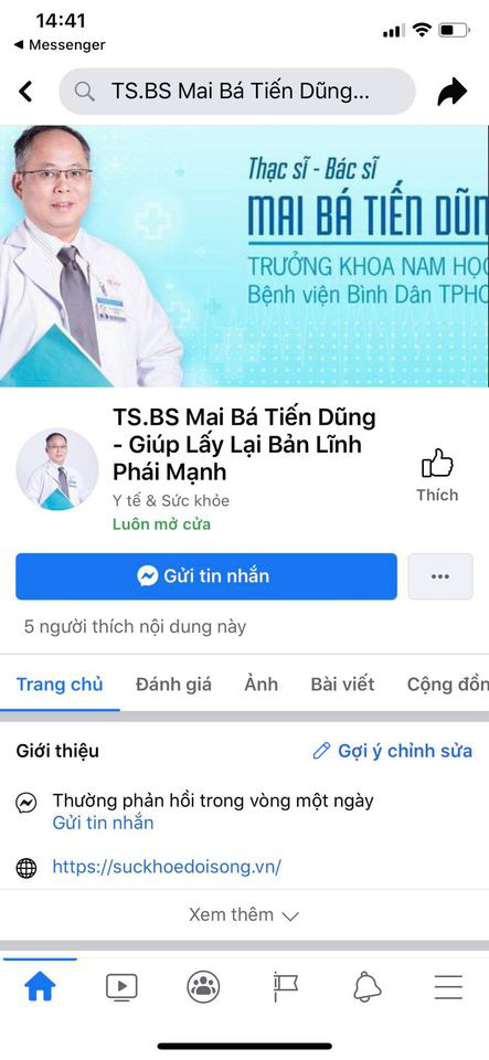 Một bác sĩ bị mạo danh Facebook để chữa 1 lần, cả đời không lo xuất sớm - Ảnh 1.