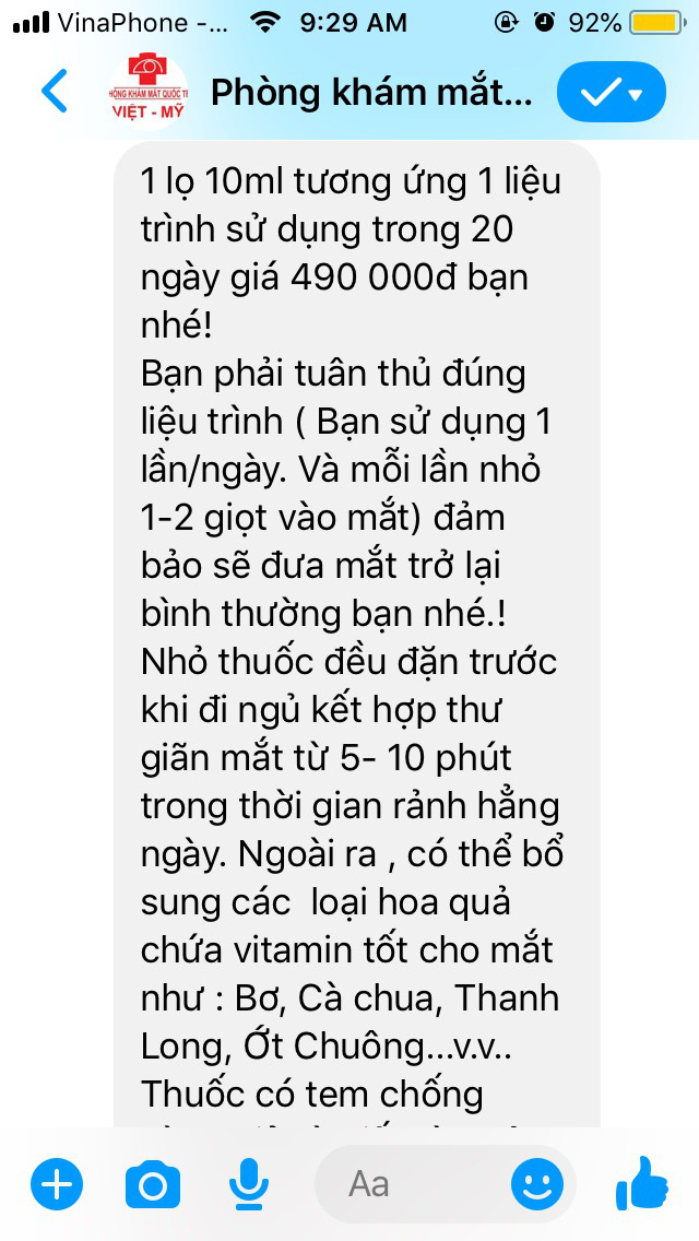 1 phòng khám mạo danh Bệnh viện Mắt Sài Gòn để trục lợi? - Ảnh 2.