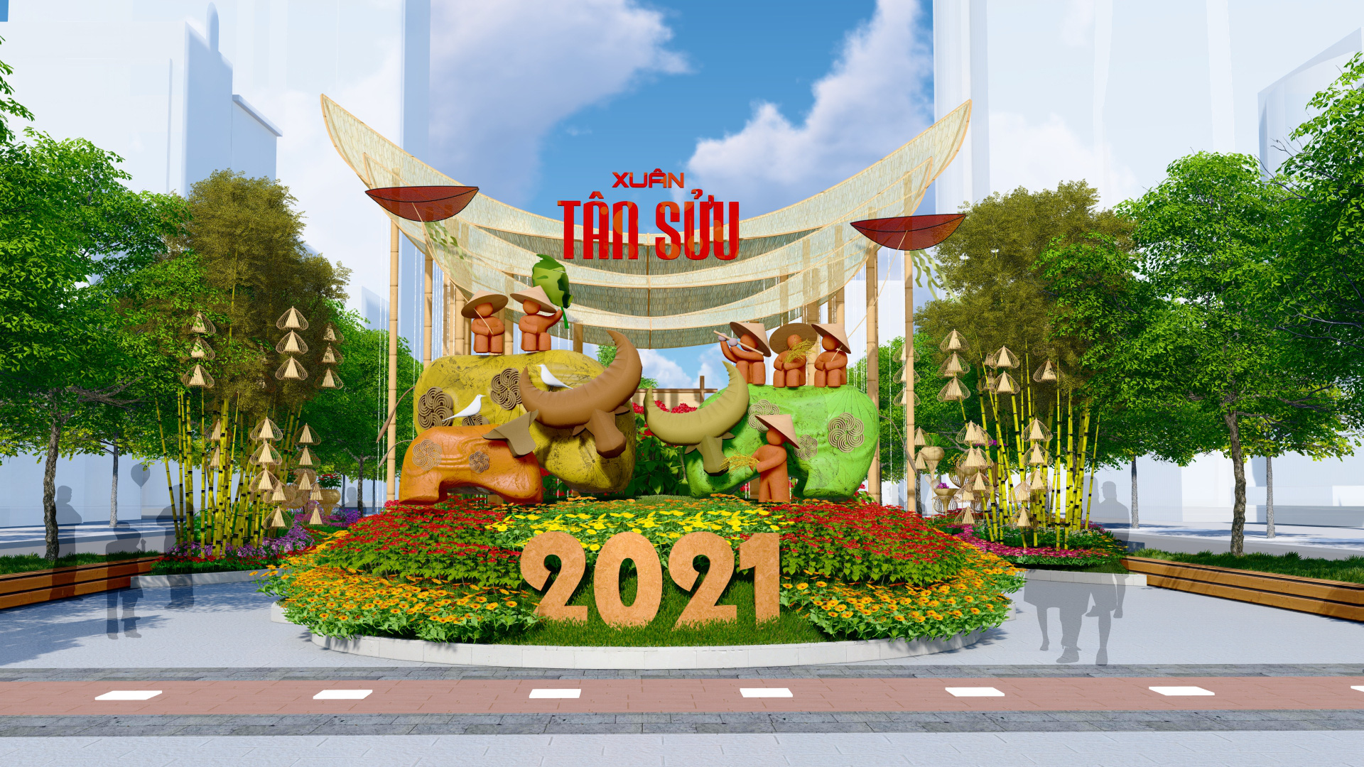 C&oacute; g&igrave; ở Đường hoa Nguyễn Huệ Tết T&acirc;n Sửu 2021? - Ảnh 1.