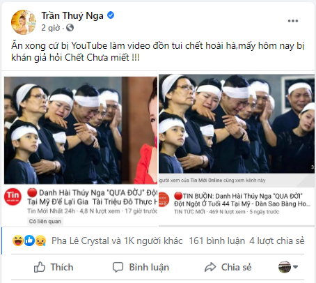 Sau Ho&agrave;i Linh, nghệ sĩ Th&uacute;y Nga bị tung tin qua đời ở Mỹ - Ảnh 1.