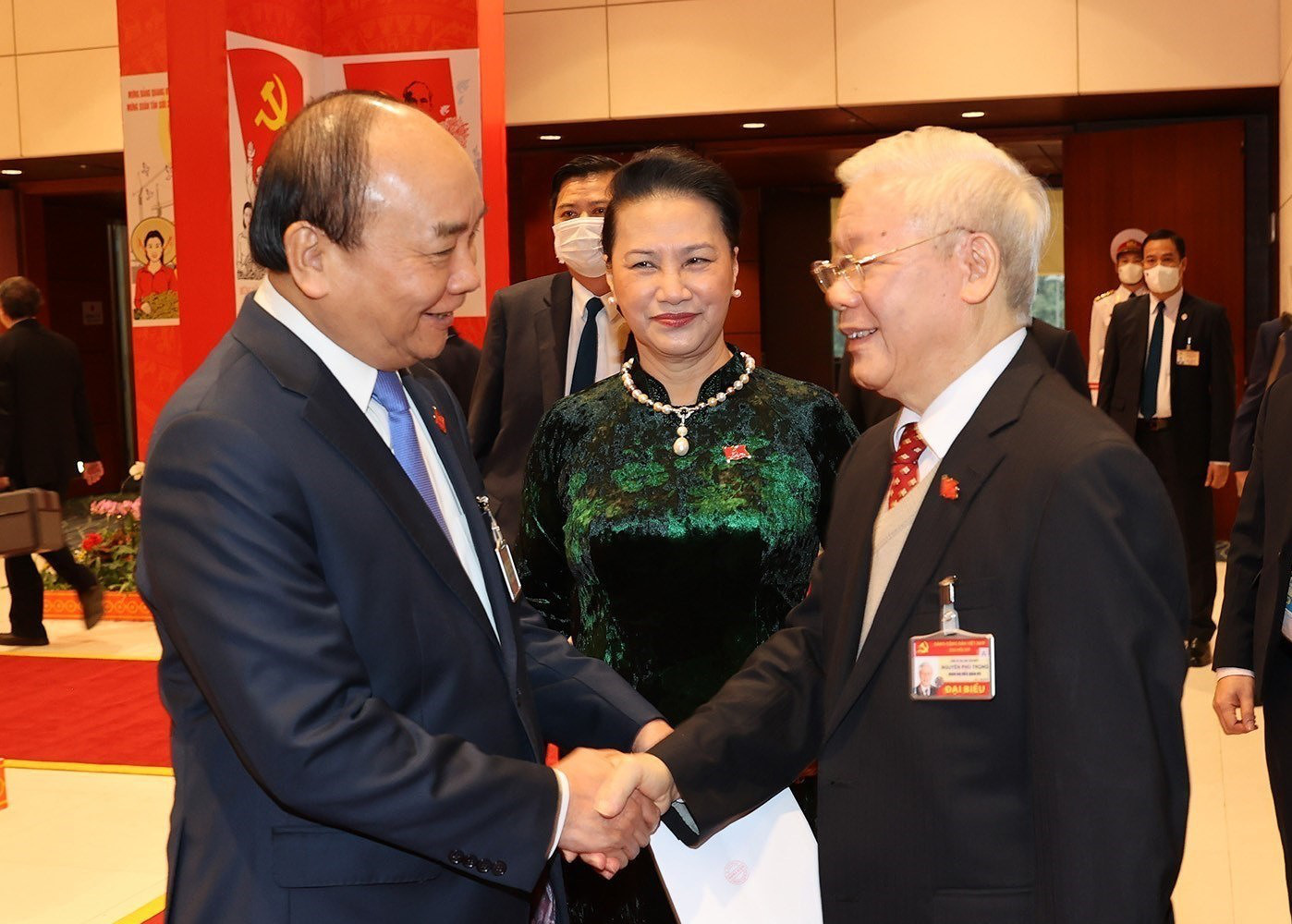 Chùm ảnh: Tổng Bí thư, Chủ tịch nước dự phiên thảo luận các văn kiện Đại hội XIII