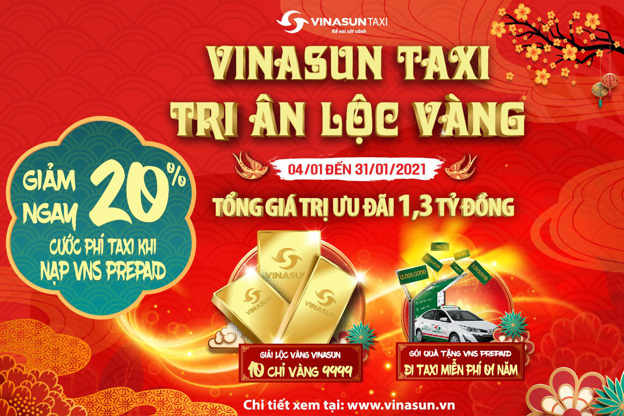 Vinasun Taxi triển khai Chương trình khuyến mãi “Tri ân lộc vàng”