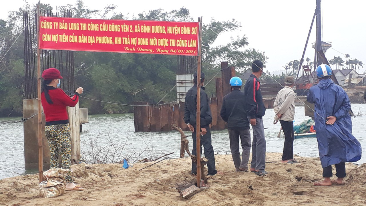 Công trình hàng chục tỉ, nợ tiền nhân công không chịu trả