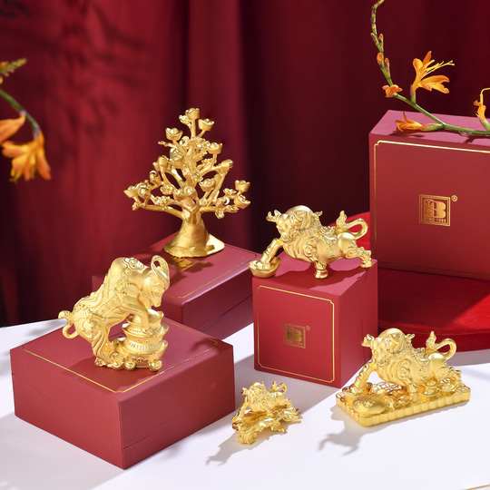 Trước ng&agrave;y Thần T&agrave;i, tr&acirc;u v&agrave;ng 9999 tr&agrave;n ngập thị trường - Ảnh 5.