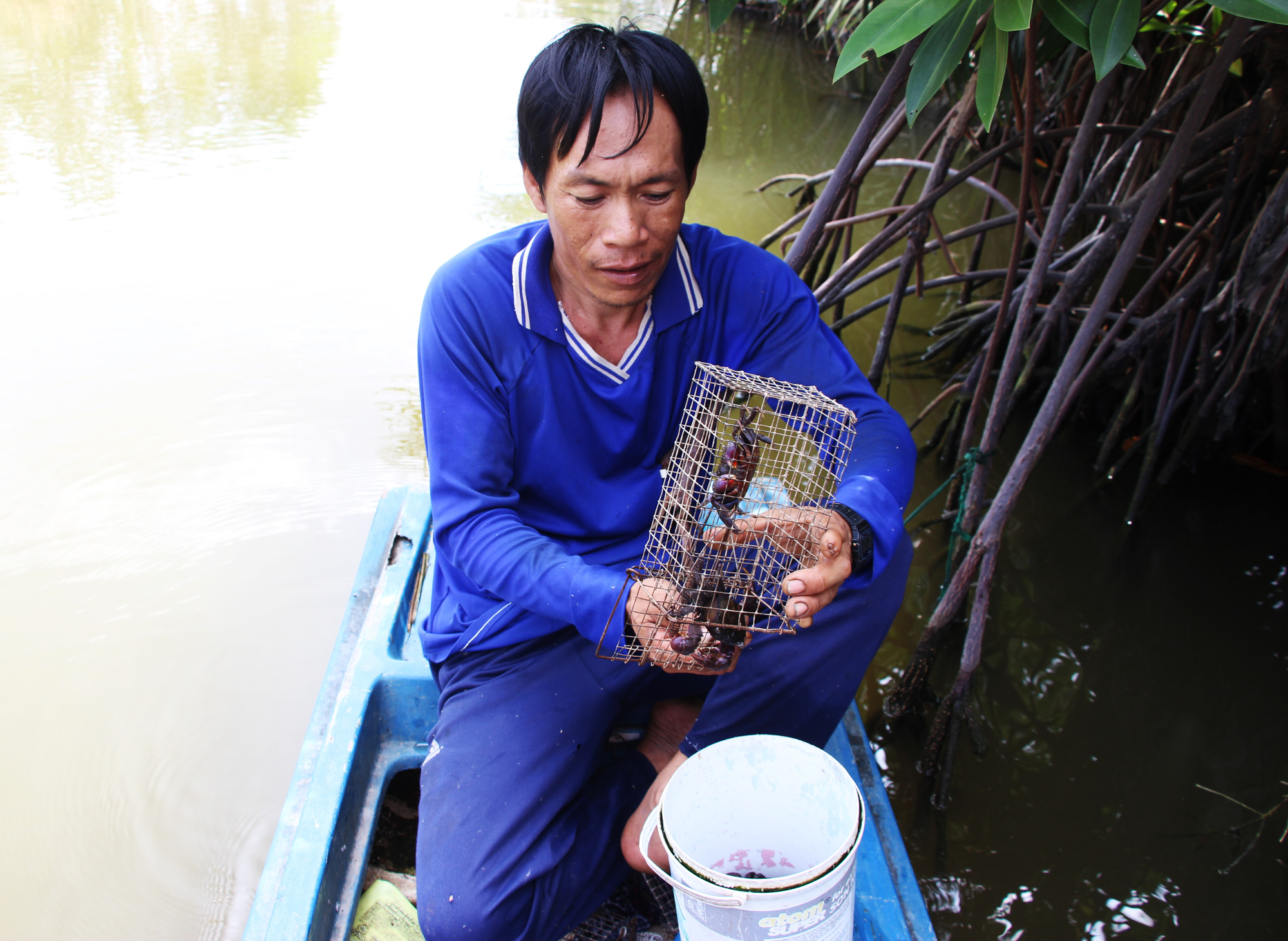 Đã mắt xem nông dân Cà Mau dùng “tuyệt chiêu” bắt ba khía - Ảnh 14.