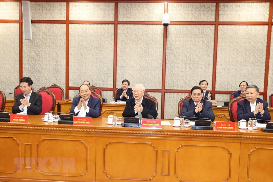 Tổng B&iacute; thư, Chủ tịch nước chủ tr&igrave; phi&ecirc;n họp đầu ti&ecirc;n của Bộ Ch&iacute;nh trị, Ban B&iacute; thư - Ảnh 1.