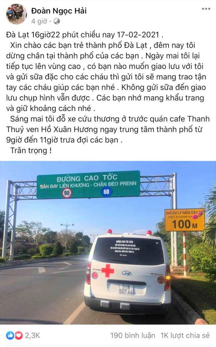 Người d&acirc;n Đ&agrave; Lạt &ugrave;n &ugrave;n ủng hộ sữa để &ocirc;ng Đo&agrave;n Ngọc Hải l&agrave;m từ thiện - Ảnh 1.