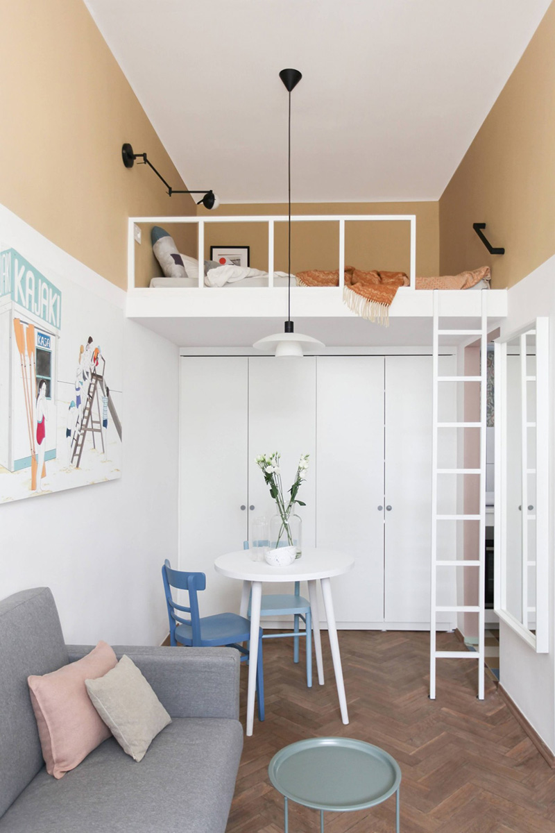 Căn hộ chỉ hơn 20m2 nhưng đẹp và đầy tính tiện dụng