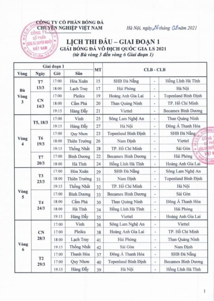 V-League chính thức trở lại từ ngày 13-3 với tâm điểm HAGL - Topenland Bình Định - Ảnh 1.