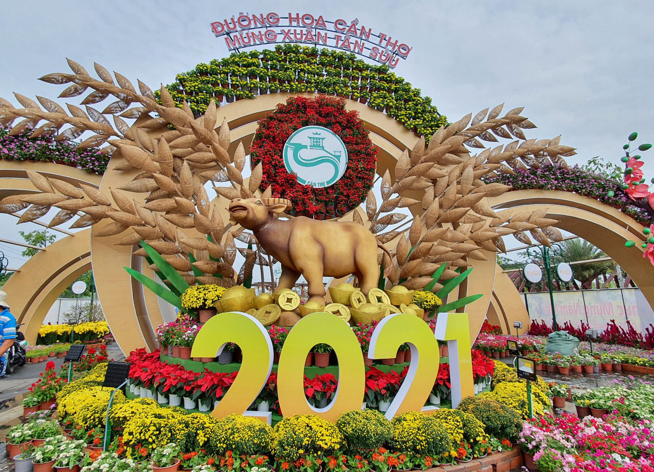 Phòng Covid-19, đường hoa nghệ thuật Cần Thơ bế mạc trước 5 ngày