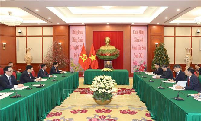 Tổng B&iacute; thư, Chủ tịch nước Nguyễn Ph&uacute; Trọng v&agrave; Tổng B&iacute; thư, Chủ tịch nước Trung Quốc điện đ&agrave;m - Ảnh 2.
