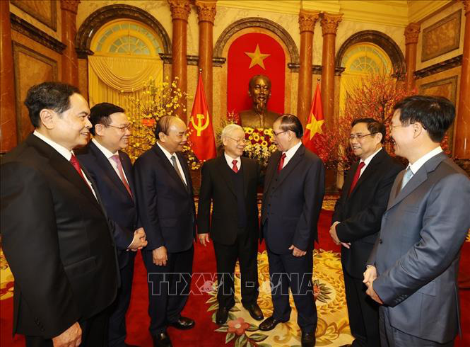 Tổng Bí thư, Chủ tịch nước Nguyễn Phú Trọng chủ trì gặp mặt, chúc Tết