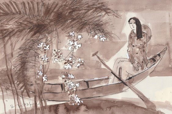 Bông điên điển nở