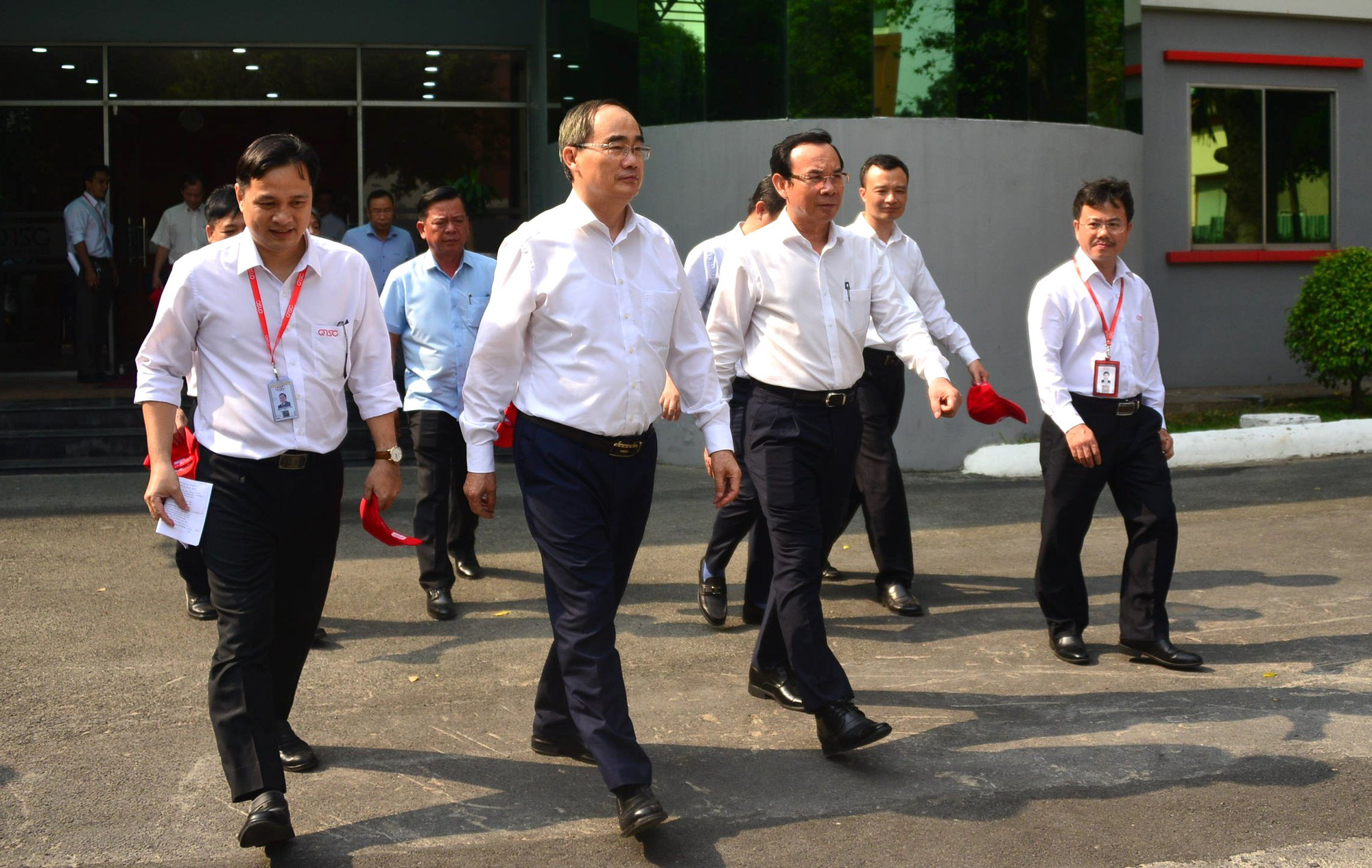 Ông Nguyễn Văn Nên và ông Nguyễn Thiện Nhân thăm Công viên phần mềm Quang Trung