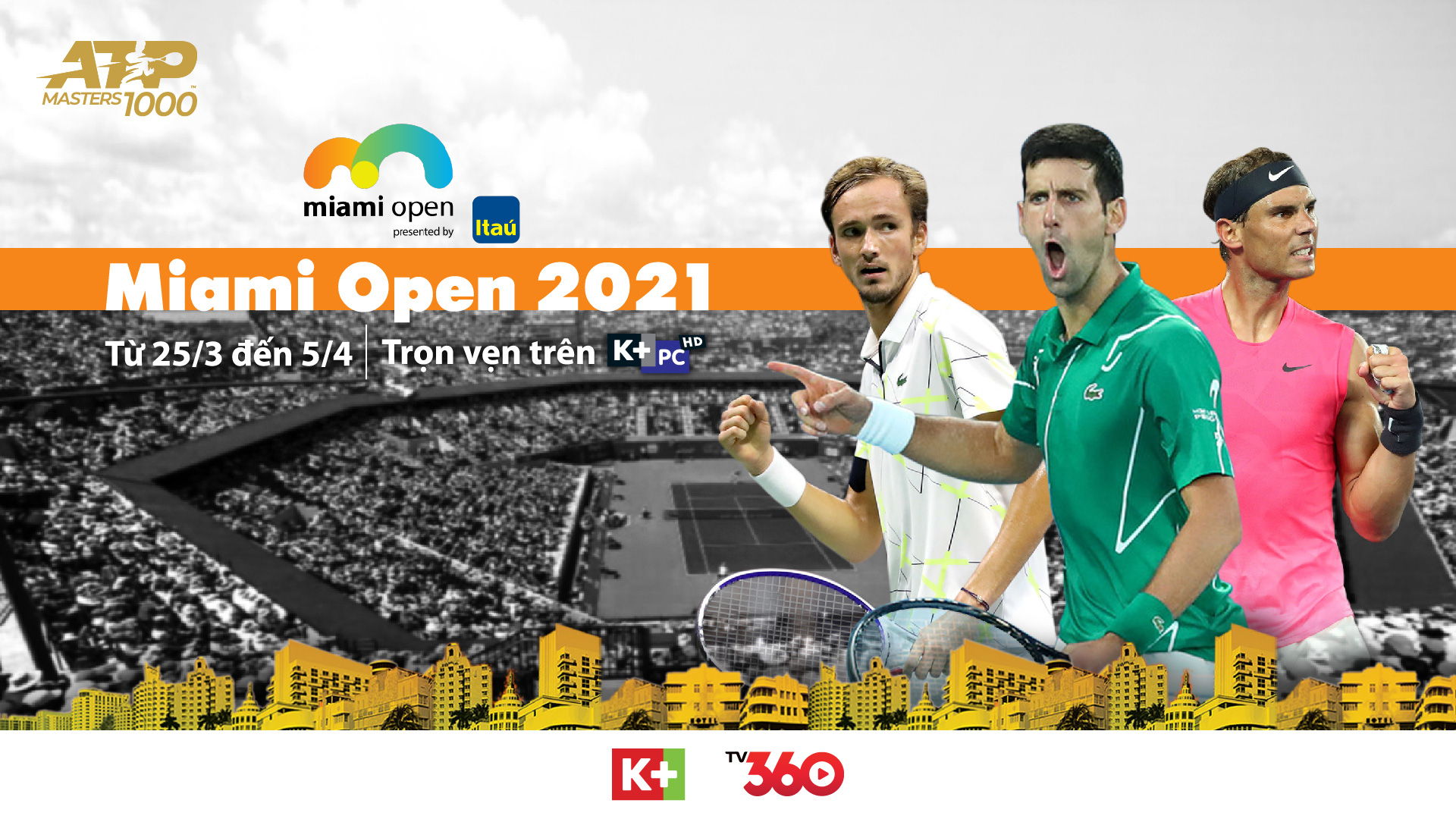 Xem ATP 1000 Miami Open trực tiếp tr&ecirc;n ứng dụng di động TV360 - Ảnh 1.