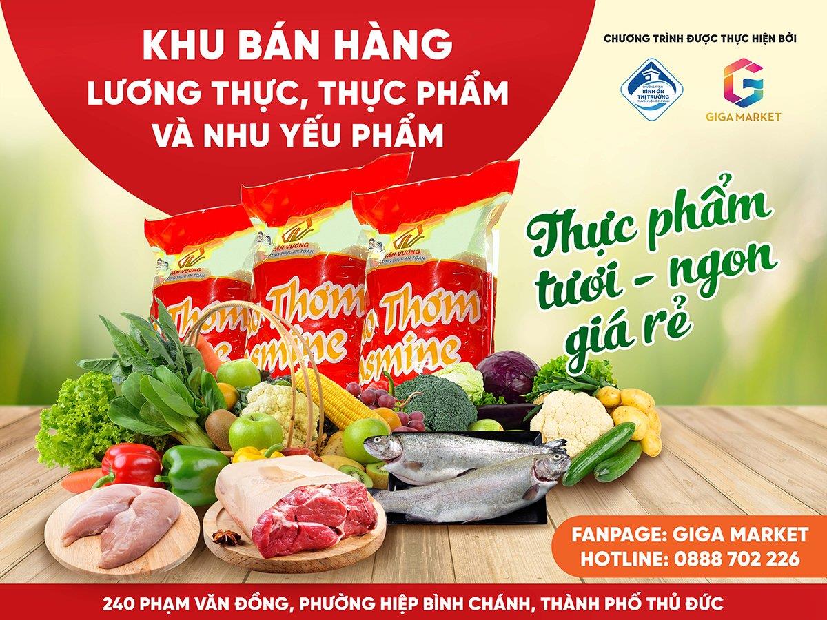 Khu bán hàng lương thực thực phẩm và nhu yếu phẩm Giga Market đi vào hoạt động