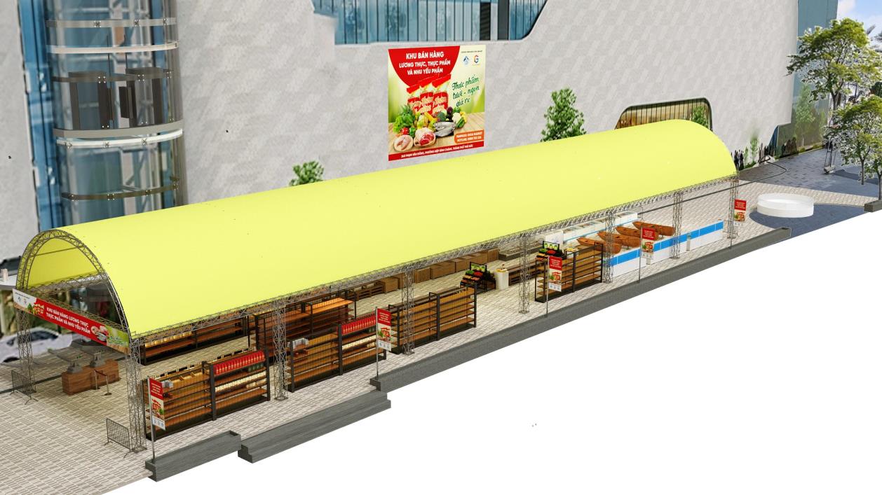 Khu bán hàng lương thực thực phẩm và nhu yếu phẩm Giga Market đi vào hoạt động - Ảnh 3.