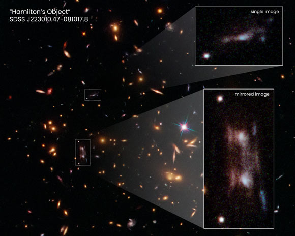 NASA/ESA chụp được "quái vật" bẻ cong không thời gian, "xé" thiên hà làm 3