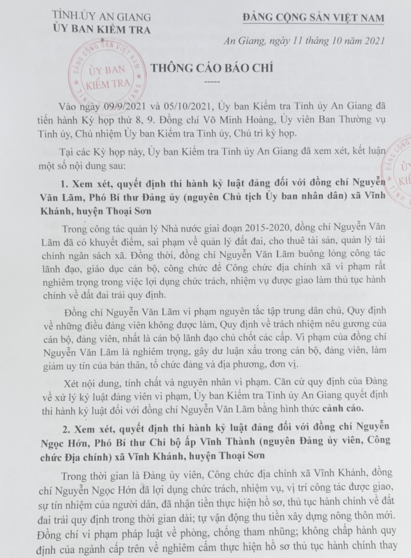 Để cấp dưới ăn nhậu tại trụ sở x&atilde;, 1 l&atilde;nh đạo huyện bị cảnh c&aacute;o - Ảnh 1.