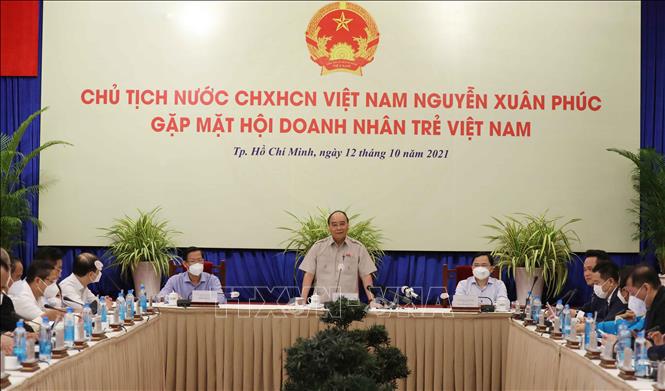 Chủ tịch nước Nguyễn Xu&acirc;n Ph&uacute;c gặp mặt Hội Doanh nh&acirc;n trẻ Việt Nam - Ảnh 2.