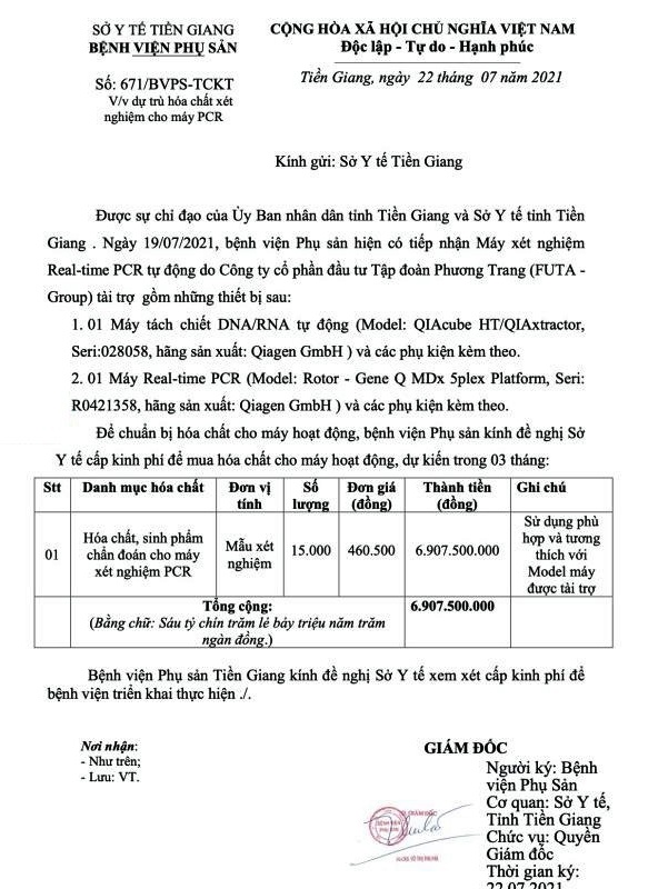 B&iacute; thư Tỉnh ủy Tiền Giang chỉ đạo l&agrave;m r&otilde; vụ m&aacute;y PCR tr&ugrave;m mền - Ảnh 1.