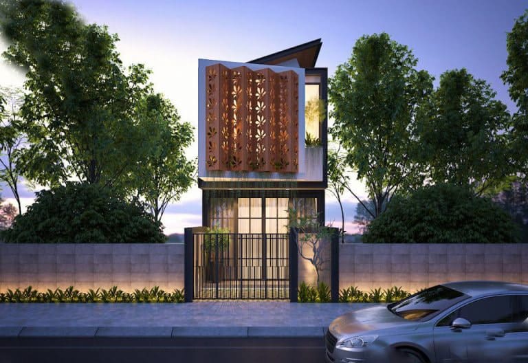 10 mẫu nh&agrave; ống 2 tầng kh&ocirc;ng ban c&ocirc;ng đẹp nhất hiện nay - Ảnh 1.